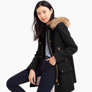 J Crew Chateau parka in Italian stadium-cloth wool